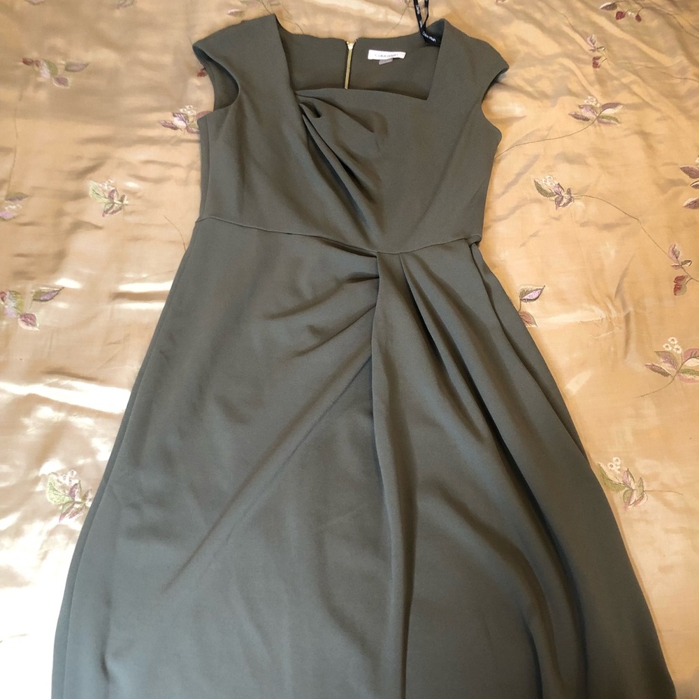 Army green nwot Calvin Klein dress